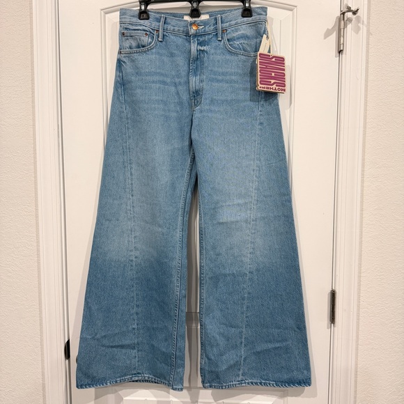 Mother snacks The Lemon Twist Sneak size 27 wide leg jeans - Picture 2 of 7